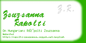 zsuzsanna rapolti business card